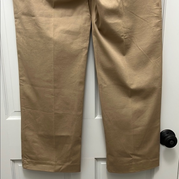 NWT Three Forks Cotton Blend Straight Leg Stretch Twill Khaki Trousers - Size 16 - Picture 11 of 15